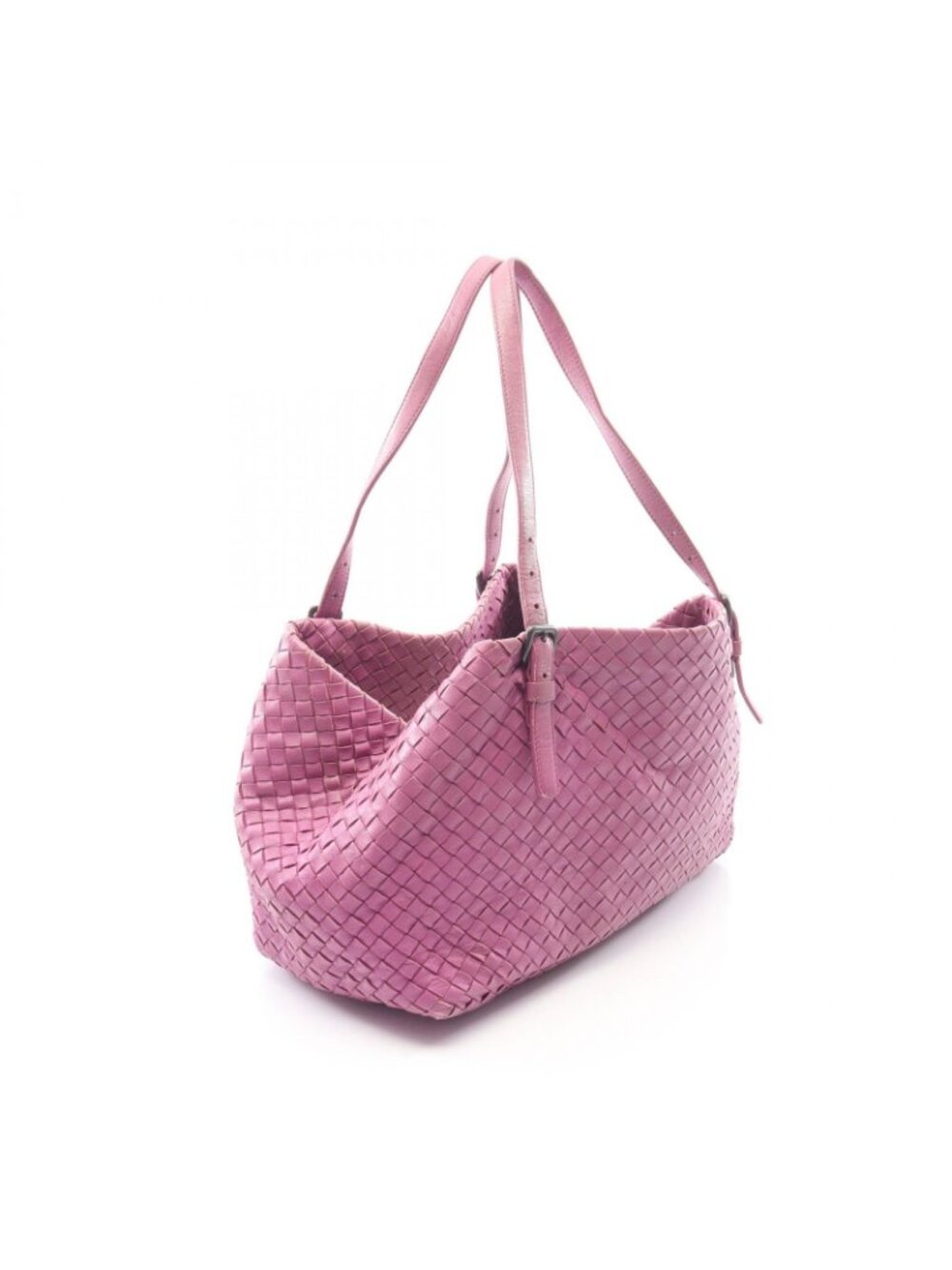 Bottega Veneta Tote Bag Intrecciato Purple Leather - Picture 2 of 12